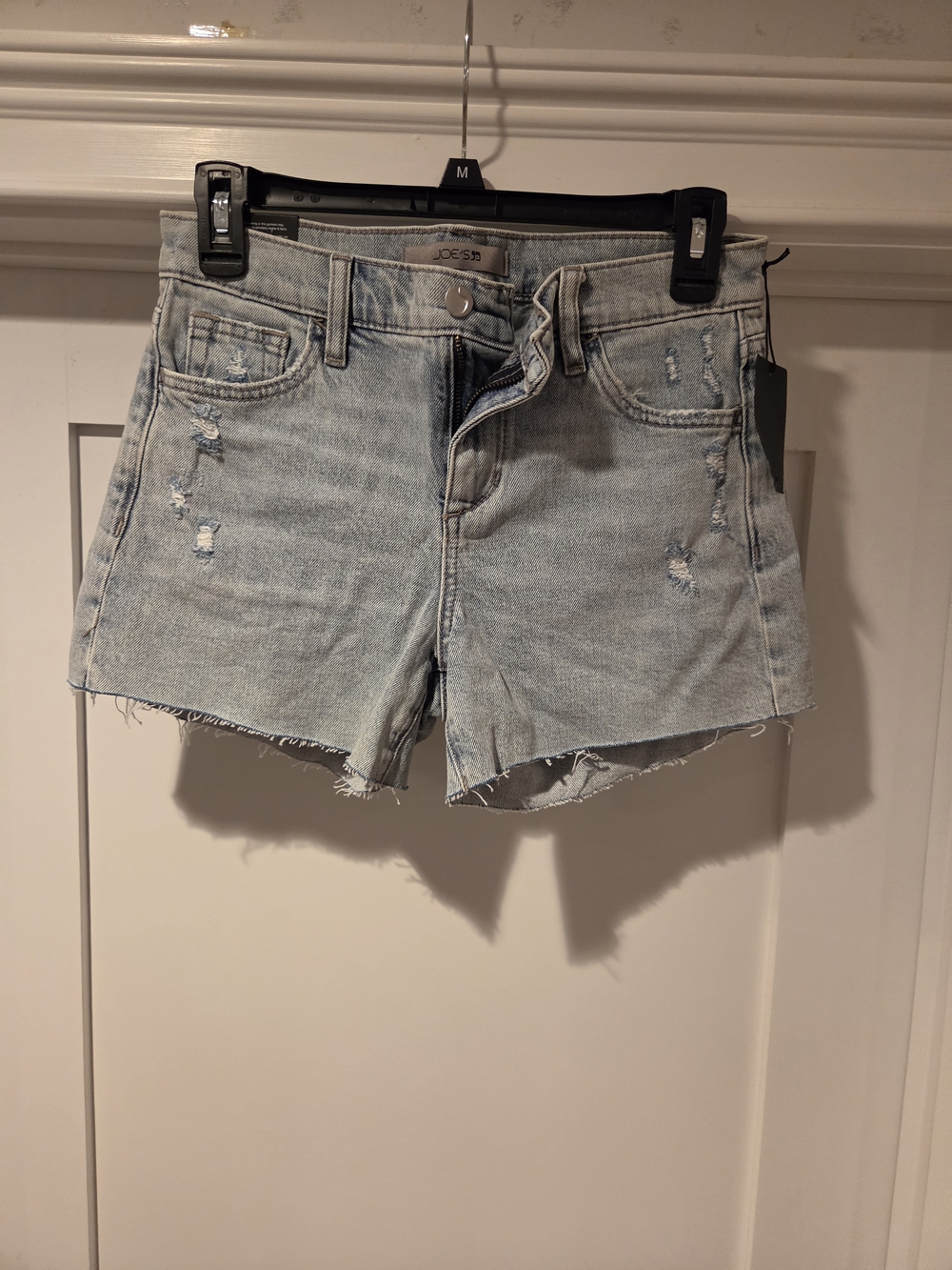 Joe's Jeans Light Wash Distressed Denim Shorts
